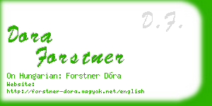 dora forstner business card