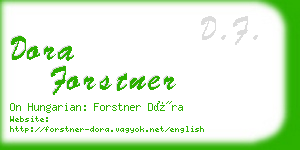 dora forstner business card